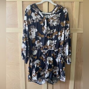 Old Navy Multicolor Floral V-Neck Romper